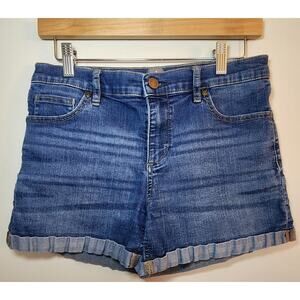 New York & Company SOHO Denim Cuffed Shorts Women's SZ 8